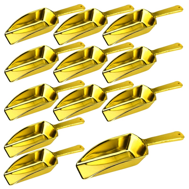 Firefly Imports Homeford Small Plastic Candy Scoops, Small/3.25-Inch, Gold, 12-Pack - Image 1